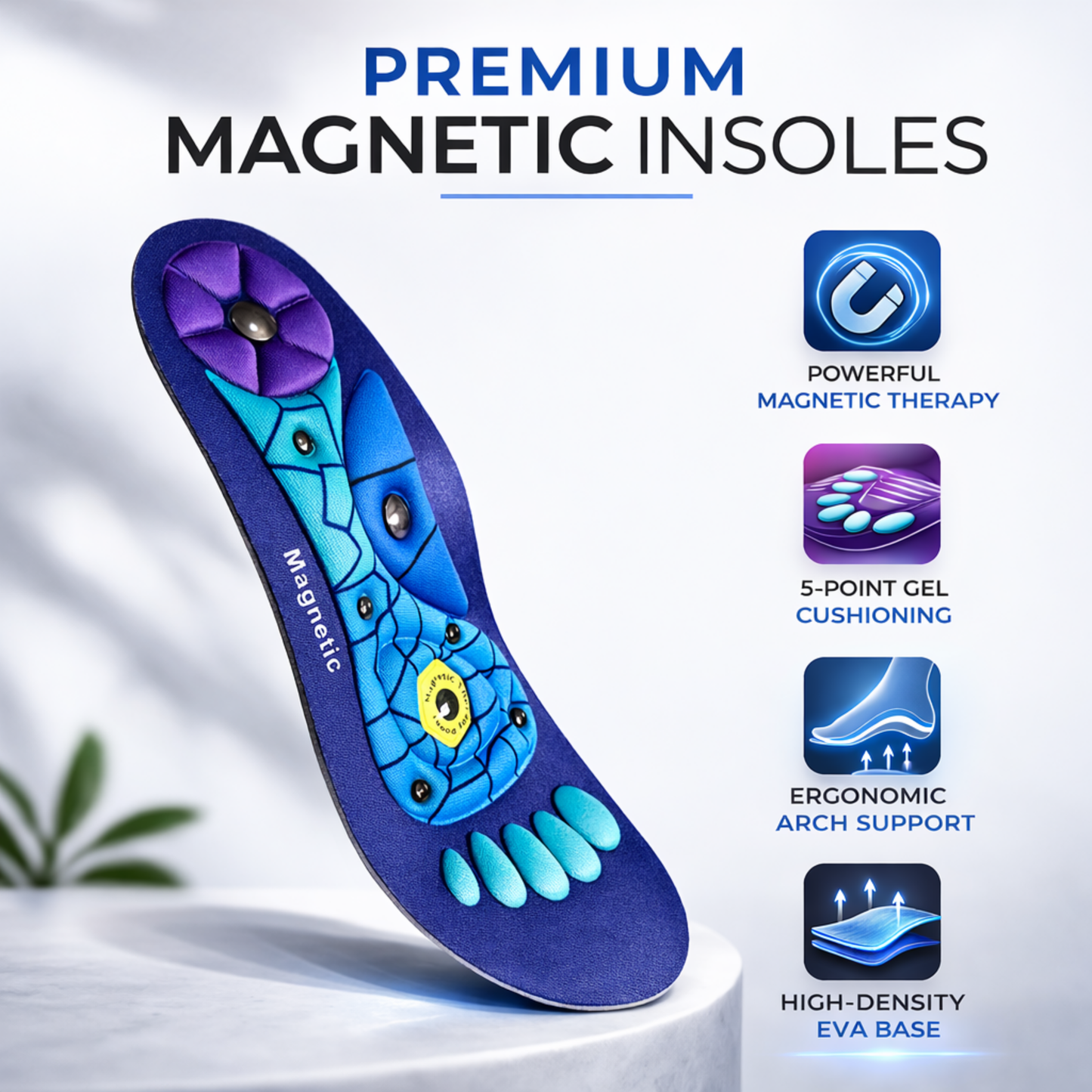 MagnaStep Pro™ – Magnetic Acupressure Massage Insoles